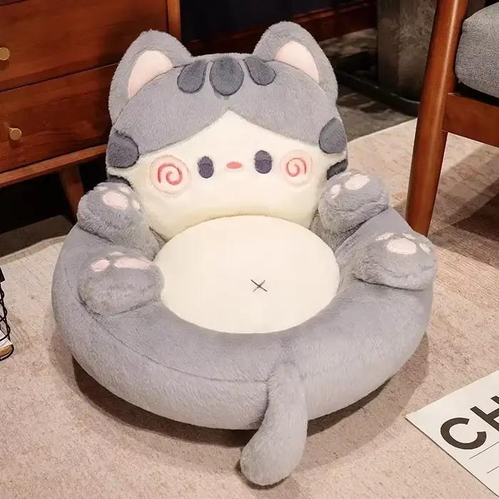 Tissu de maison PuTuan coussin mignon câlin chat dessin animé sol paresseux canapé ménage Tatami enfants cadeaux