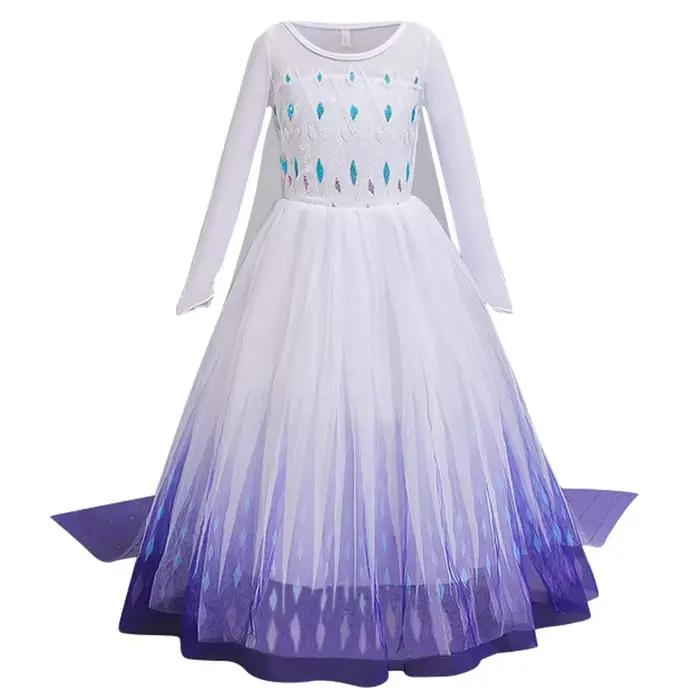 Robe de princesse Elsa la reine des neiges pour filles, tenue de Cosplay reine des neiges, Costume de fête de carnaval, Halloween, tenues pour enfants de 1 à 12 ans