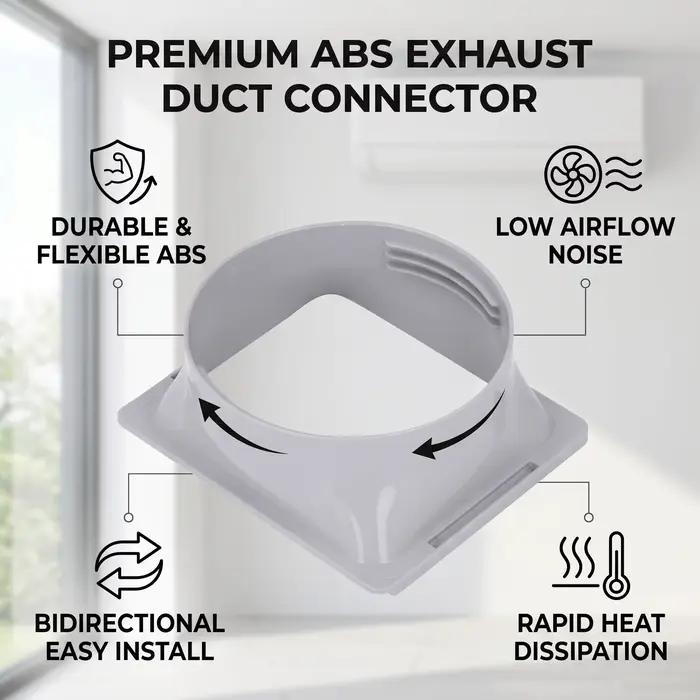 Adaptateur de tuyau de conduit d'échappement de climatiseur, conduits AC amovibles, double conduit, kit de fenêtre de climatiseur Portable