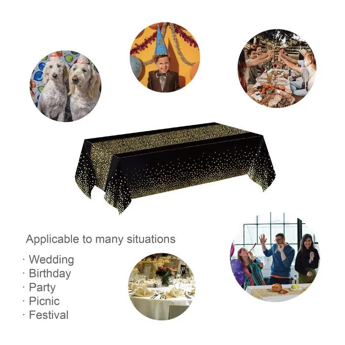 Nappe en or noir 54x108 pouces (137x274cm)