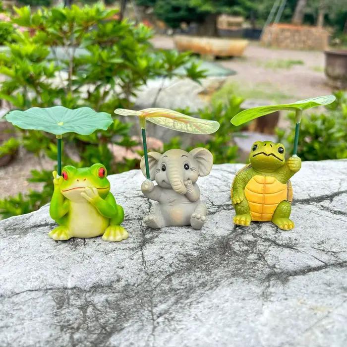 Statues de jardin mignonnes en forme de grenouille