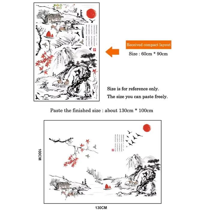 Autocollants muraux de style chinois