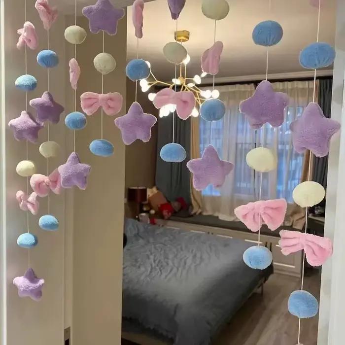 Décoration de rideau en forme de cœur