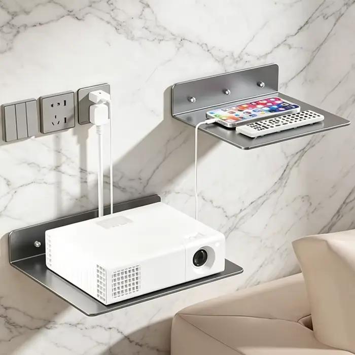 Étagère Murale Flottante en Acier pour Rangement de Routeur