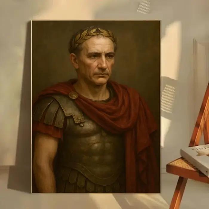 Affiche en plastique haute définition G-Gaius Julius Caesar moderne pour salon bar ou cadeau historique