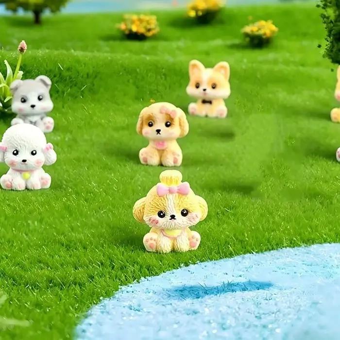 9 figurines amusantes en résine de chiens