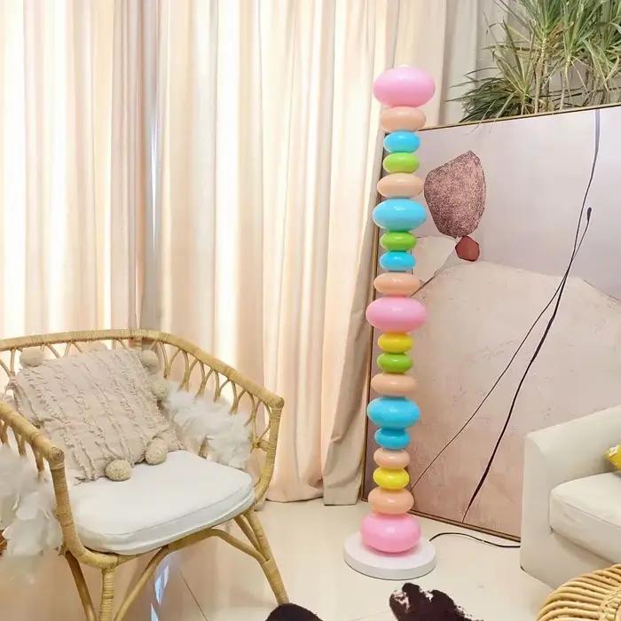 Lampadaire LED Macaron créatif, verre bonbon, lampe de chevet, atmosphère, lampe de bureau, éclairage décoratif pour chambre d'enfant