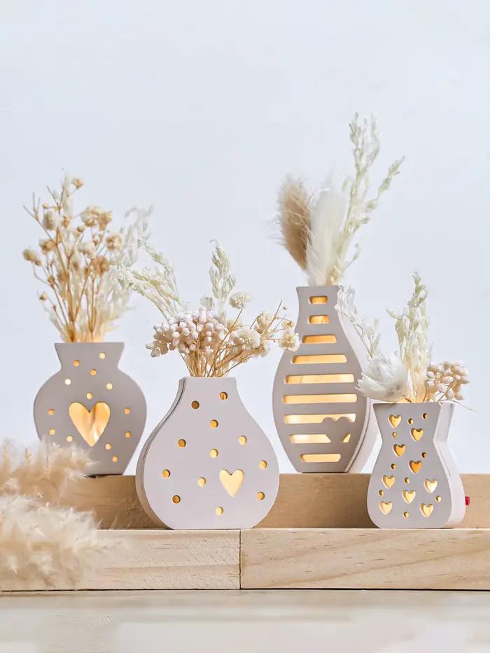 Mini Vase de fleurs séchées en Silicone
