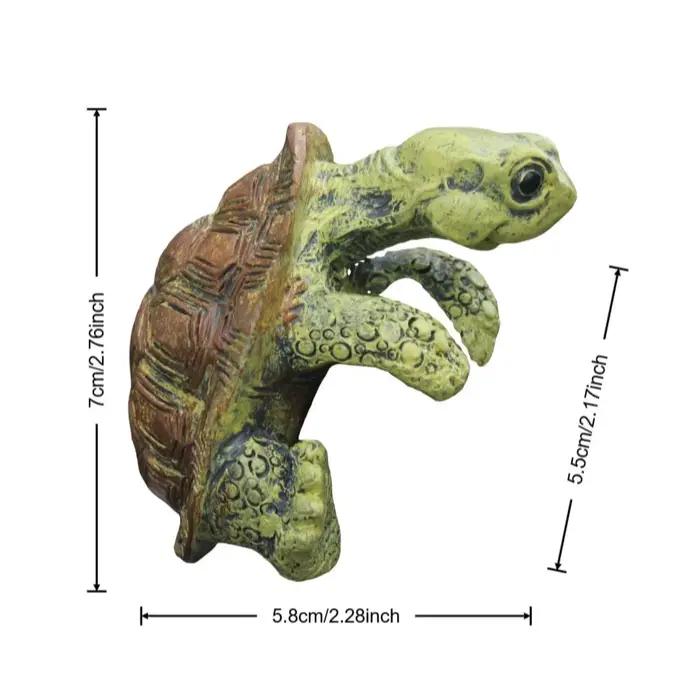 Statue de tortue grimpante vintage en résine pour jardin, cour, patio, pot de fleurs ou clôture occaions spéciales ```