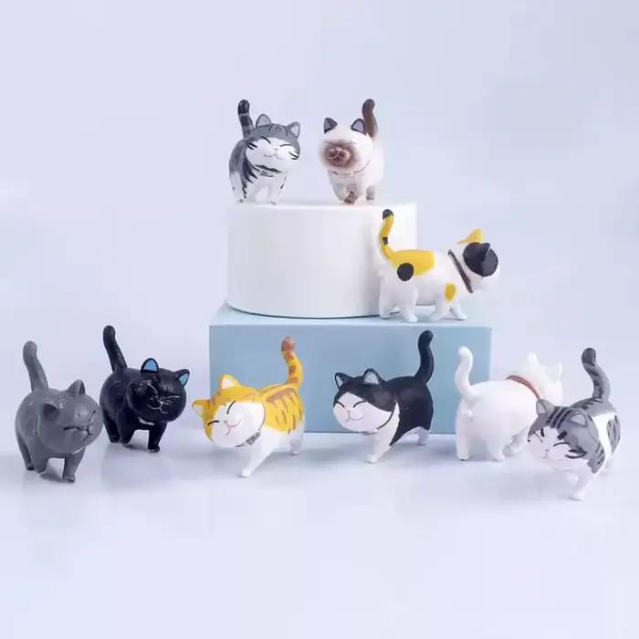 Mini Statue de chaton, modèle Animal de Simulation