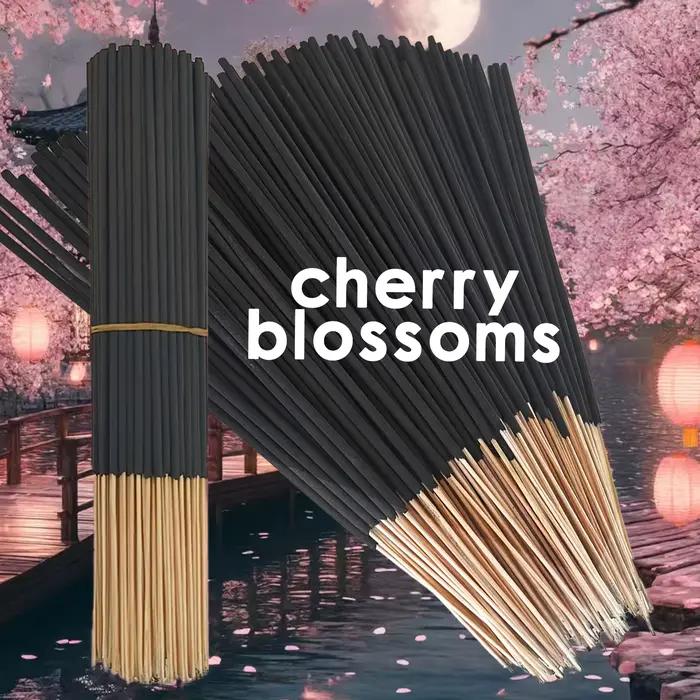 25/55/75/100 pièces bâtons d'encens de fleurs de cerisier japonaises, longue durée de combustion, lisses et propres, adaptés à la maison, à la cuisine et au restaurant, aux bâtons de désodorisants, au
