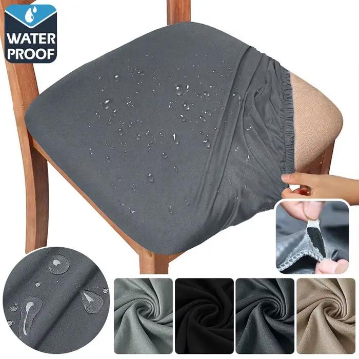 Housse de siège de chaise imperméable en tissu polyester, 2/4/6 pièces, pour l'été, fraîche, soyeuse, respirante, amovible, coussin élastique extensible