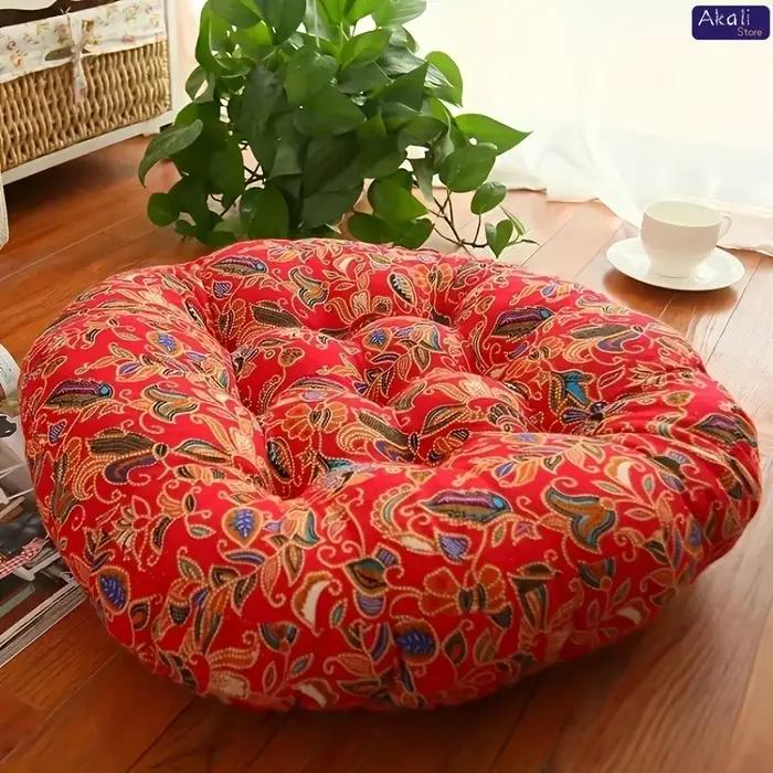 Coussins de sol en coton et lin doux