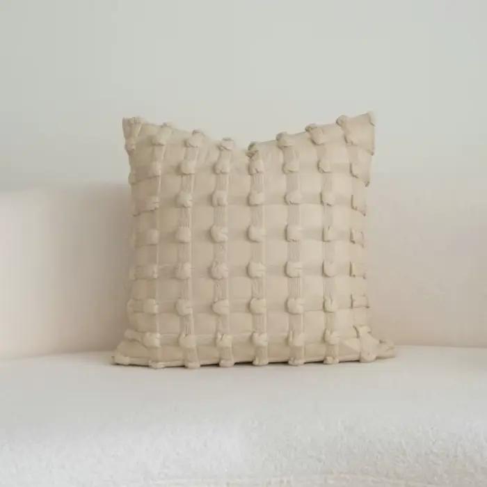 Housse de coussin moderne Beige kaki