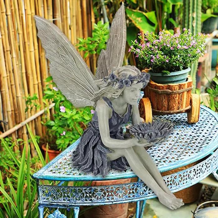 Statue de fée en résine