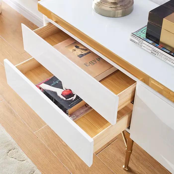 Arche au sol en acier inoxydable pour table TV