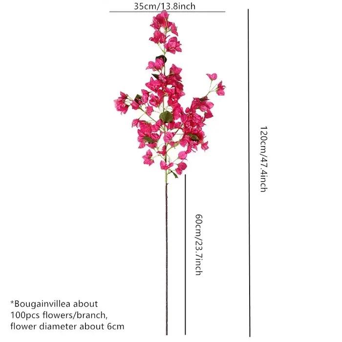 Fleur artificielle Bougainvillea en soie pour décoration de mariage, maison, jardin, occasions spéciales, anniversaires, cérémonies