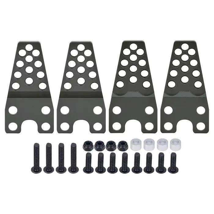 Support de montage d'amortisseur réglable en aluminium, 4 pièces, pour voiture à chenilles axiale 1/10 RC SCX10 90046 TRX-4 D90 D110, pièces de mise à niveau