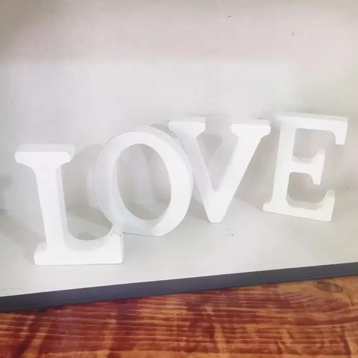 Bricolage décor à la maison lettres en bois Alphabet mot mariée fête de mariage