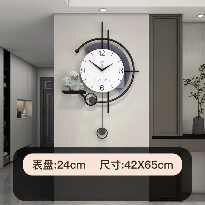 Horloge murale décorative pour salon et porche, avec ornements planètes et astronautes, pour la décoration intérieure et les murs de fond de télévision