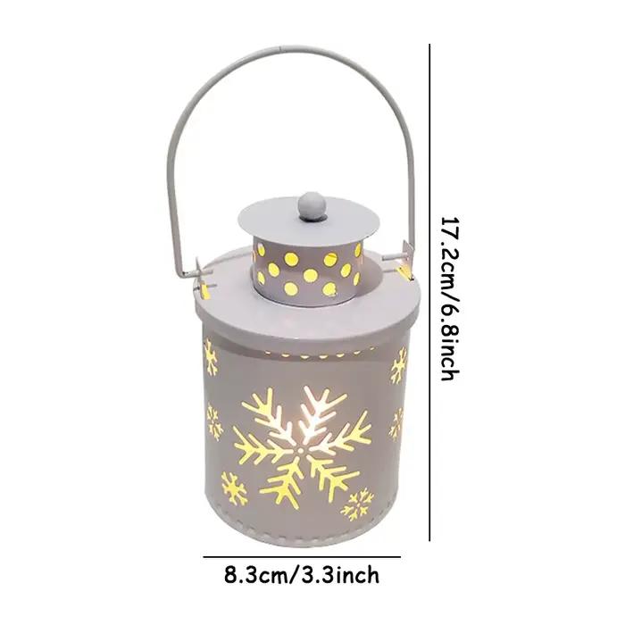 Lanternes de Noël vintage avec lumière LED, décorations de Noël, décoration festive pour la maison, lanternes de Noël