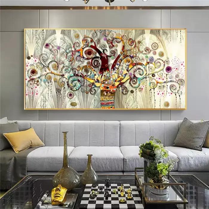 Toile d'art mural avec arbre de vie de Gustav Klimt