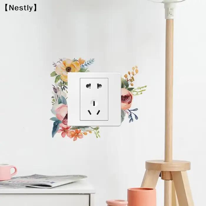 Autocollants romantiques en forme de fleurs pour la décoration de chambre, décorations amusantes pour la maison des filles〔Nest〕
