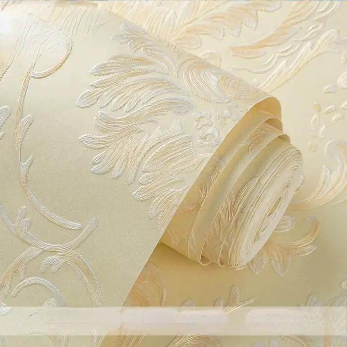 Papier peint floral rose en 3D pour décoration murale résistante à l'humidité et aux moisissures, idéal pour chambre de filles, salon, cuisine et occasions spéciales