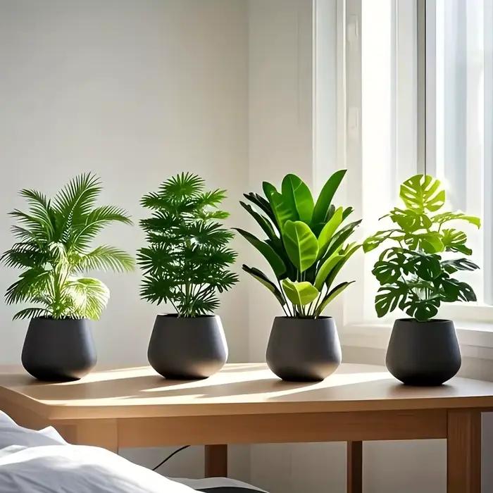 Ensemble de grandes plantes de palmier artificielles