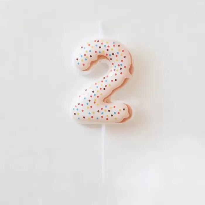 Bougies numériques colorées pour desserts