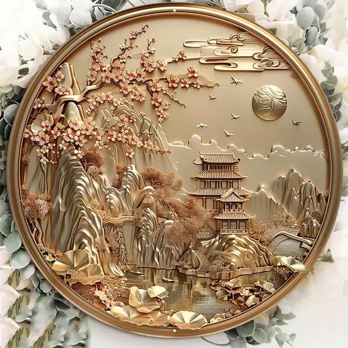 Panneau métallique décoratif en aluminium 40x30cm style pastoral européen américain thème animal pour décoration intérieure et extérieure occasions spéciales