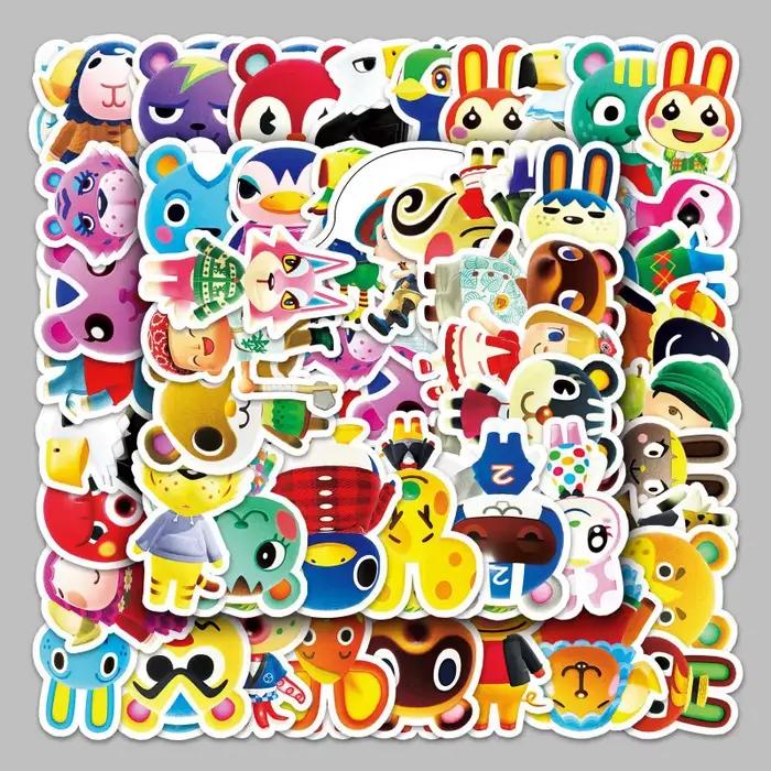 Autocollants décoratifs Graffiti créatifs, 50 pièces, dessin animé, personnalité Animal Crossing