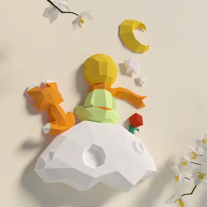 Kit de modèle de papier du petit prince 3D Papercraft