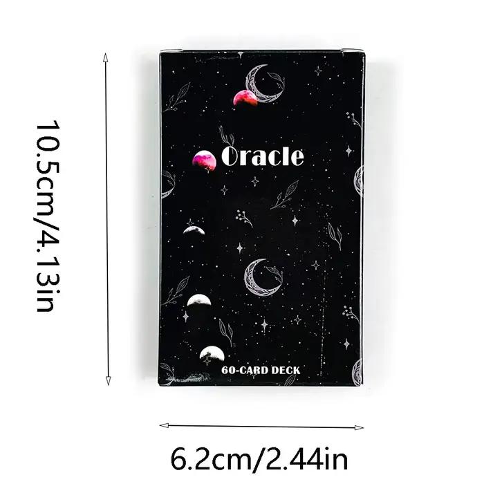 Jeu de cartes Oracle Mystical Moon, 60 cartes avec significations pour la divination des âmes sœurs, jouet de fête, jeu de divertissement et de loisirs