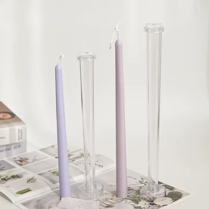 Moule à bougie à tige longue de 30cm, fournitures de fabrication de bougies parfumées faites à la main, Kit de moule en plastique acrylique, outil de moulage de bougies de décoration de la maison