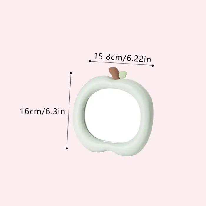 Miroir de maquillage en forme de pomme INS Apple élégant pour chambre à coucher, bureau et voyage occasionnels