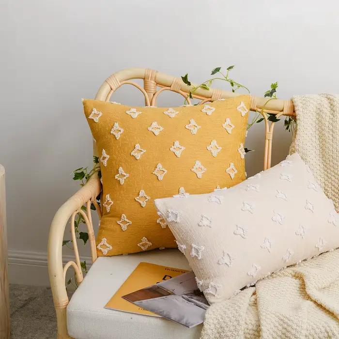 Juste de coussin en coton, taie d'oreiller décorative pour canapé, salon, voiture, 45x45, 30x50, 50x50