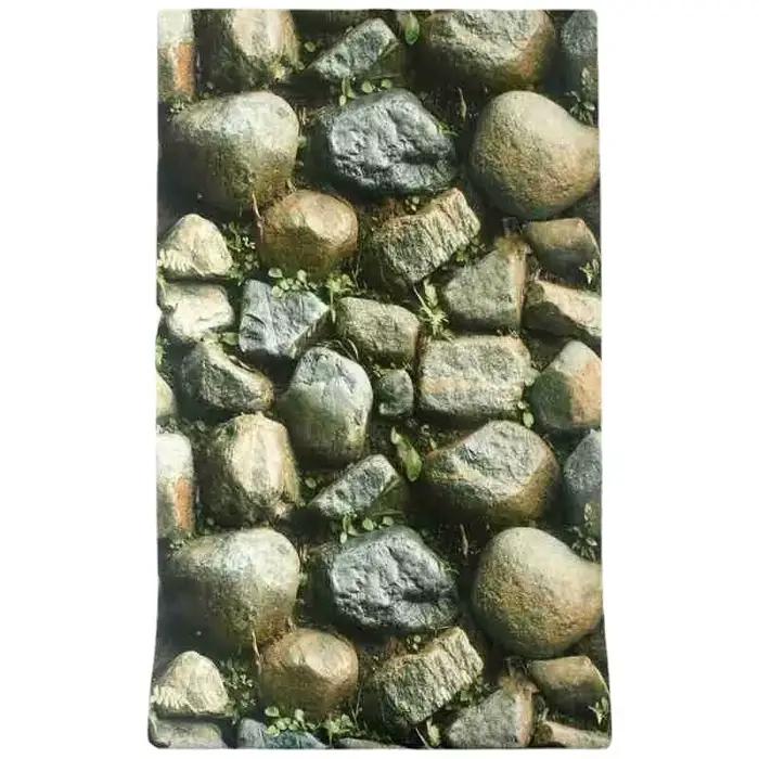 Nosttorn-Papier peint 3D motif pierre de prairie en brique antique