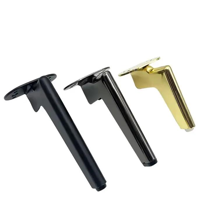 4 pièces Pieds de meuble en métal 12/15/18cm, style luxe léger, pour canapé, meuble TV, commode et table basse, quincaillerie