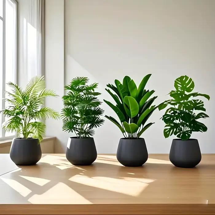 Ensemble de grandes plantes de palmier artificielles