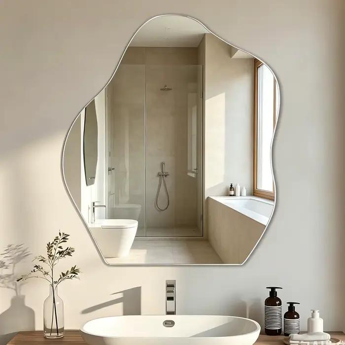 Miroir mural irrégulier auto-adhésif