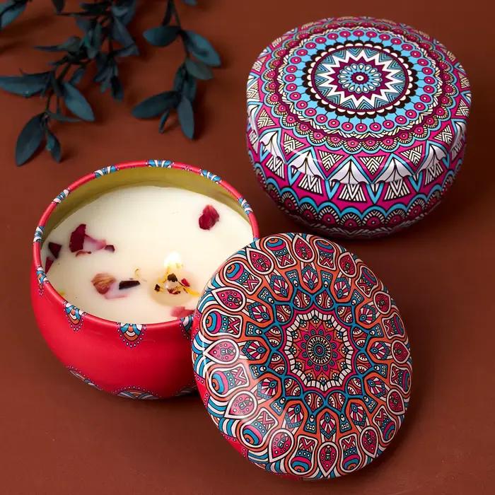 Boîte à bougies parfumée vintage