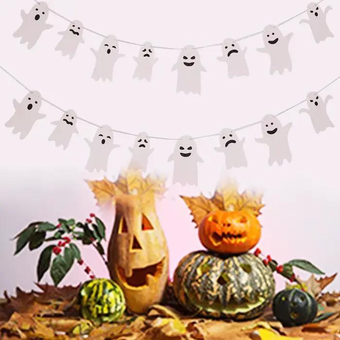 Guirlandes de fantômes mignons pour fête d'halloween, décor de fête de Festival de fantômes à faire soi-même, pour tours ou friandises, 2022