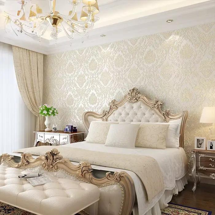 Papier peint floral rose en 3D pour décoration murale résistante à l'humidité et aux moisissures, idéal pour chambre de filles, salon, cuisine et occasions spéciales