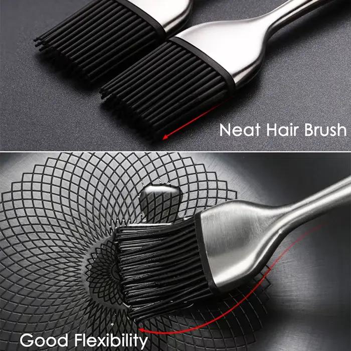 Brosse à badigeonner en Silicone pour Barbecue, brosse à Sauce à l'huile, poignée en acier inoxydable, brosses à huile, brosse à pain au beurre, accessoires de cuisine pour barbecue