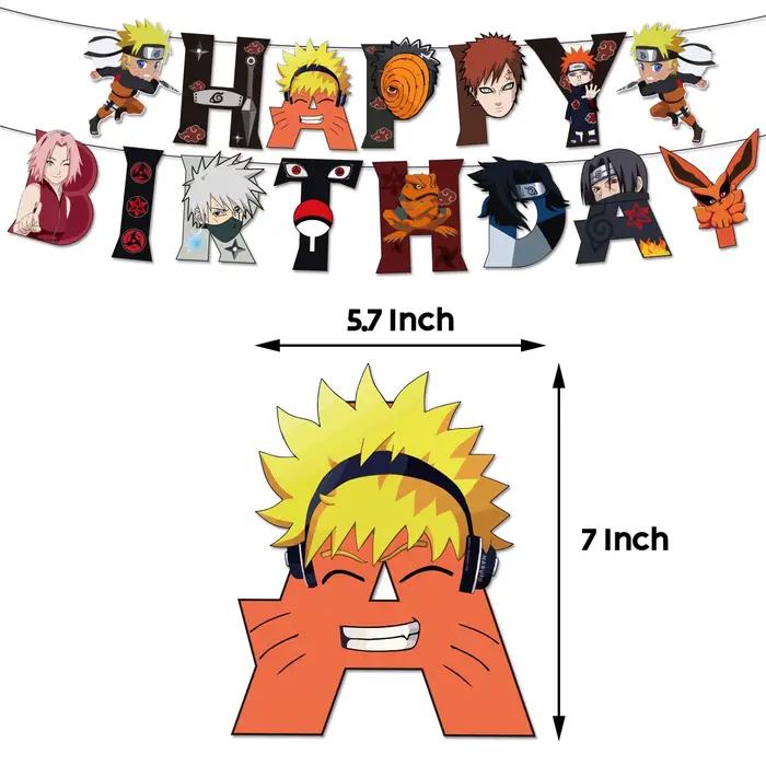 Nouvelles décorations de fête d'anniversaire sur le thème Naruto 2026 : Bannière