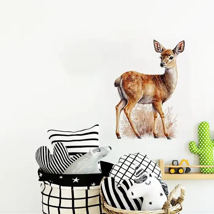 Autocollant mural de cerf mignon pour la décoration de la maison