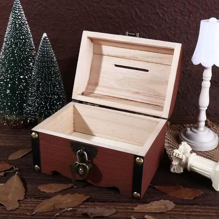 Boîte de rangement décorative créative en bois
