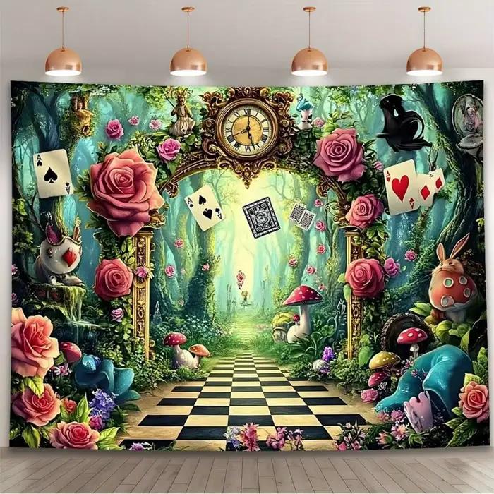 Tapisserie murale Alice au pays des merveilles