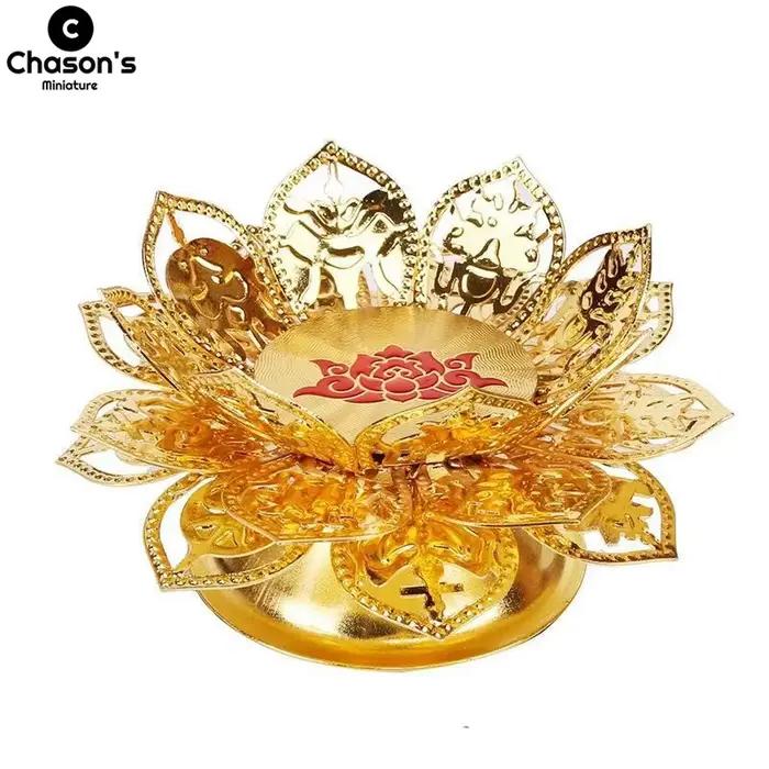 Anni ci-après, lampe à huile Ghee, lampe papillon, bougie chauffe-plat, porte-bougie tytif, tibétain, or, activités, prière, décoration de festival à la maison